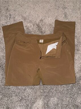 Men's Brown Stretch Casual Pants - Banded